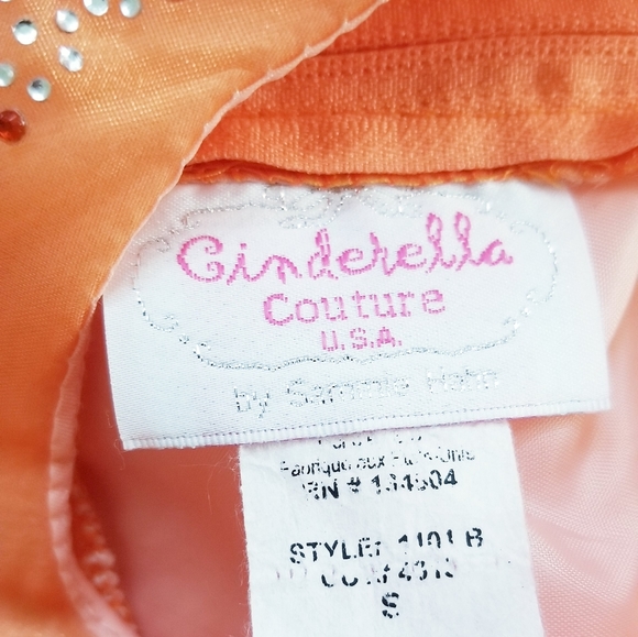 Coral Formal Dress with Rhinestones - Picture 14 of 16